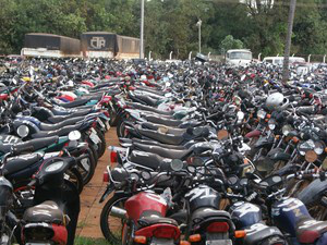 993 motocicletas serão leiloadas no Detran-MS(Foto: Ana Letícia Gaúna/ Detan-MS)