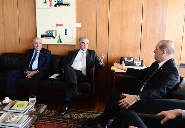 Governador do Estado, Reinaldo Azambuja, e o ministro da Casa Civil, Onyx Lorenzoni - Foto: Sheyla Alves