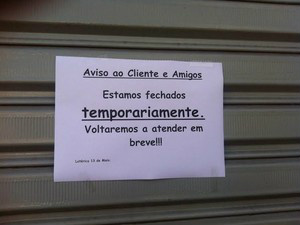 Local está temporariamente fechado (Foto: Priscillados Santos / G1 MS)
