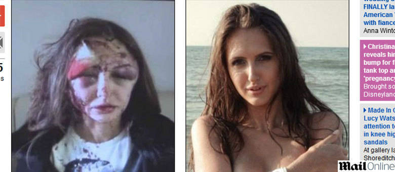 Modelo contou que agressões duraram dez minutos, durante os quais ele constantemente a socava e chutava