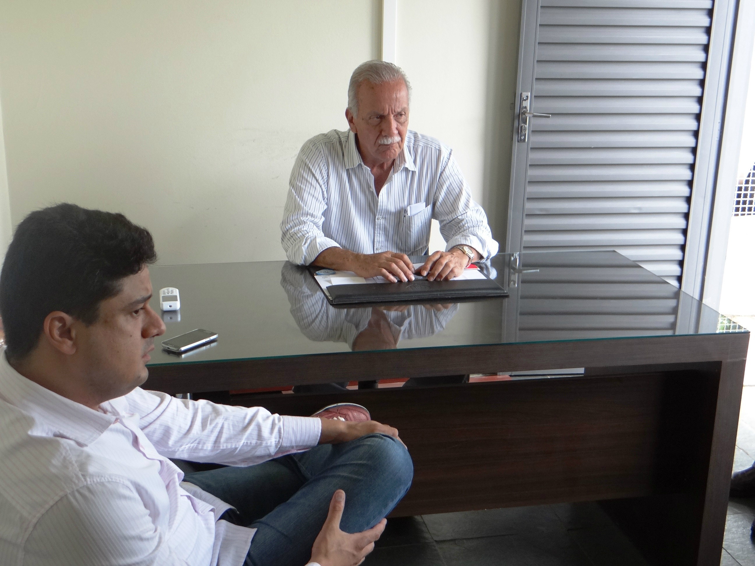 Presidente da Associação Comercial e Industrial Atílio Carlos D’agosto e Presidente da FAEMS Alfredo Zamlutti (Foto Assessoria de Imprensa)