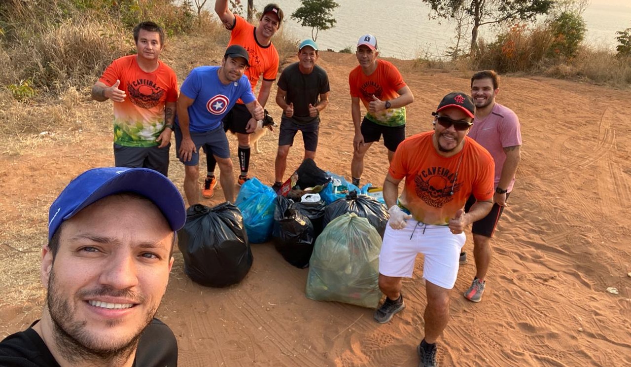 Amigos de corrida promovem limpeza da Cascalheira.Foto: Arquivo pessoal.
