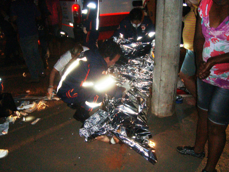 A vítima morreu na hora com a força do impacto.Foto: Rádio Caçula