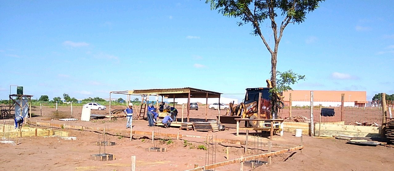 Obra de construção da nova Estação de Tratamento de Esgoto em Três Lagoas