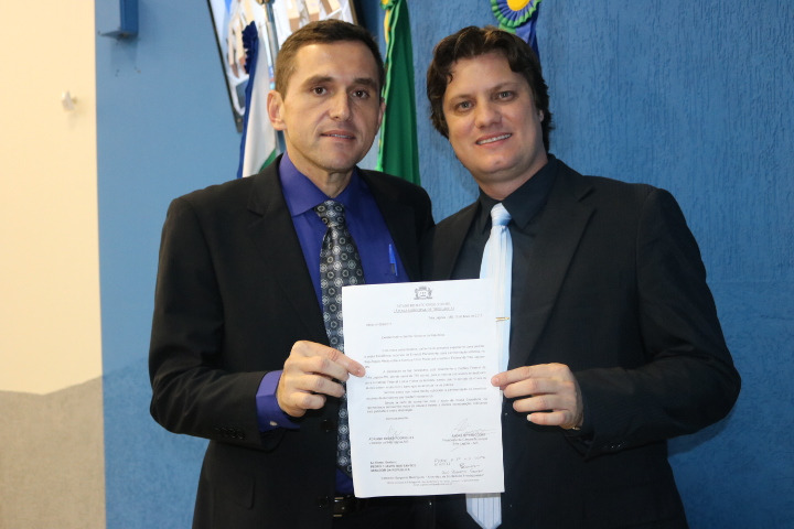 Vereadores Sargento Rodrigues e André Bittencourt. 