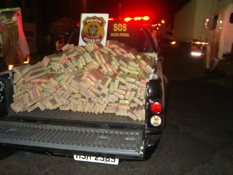 Cerca de 500 Kg de maconha foram apreendidos.Foto: Rádio Caçula