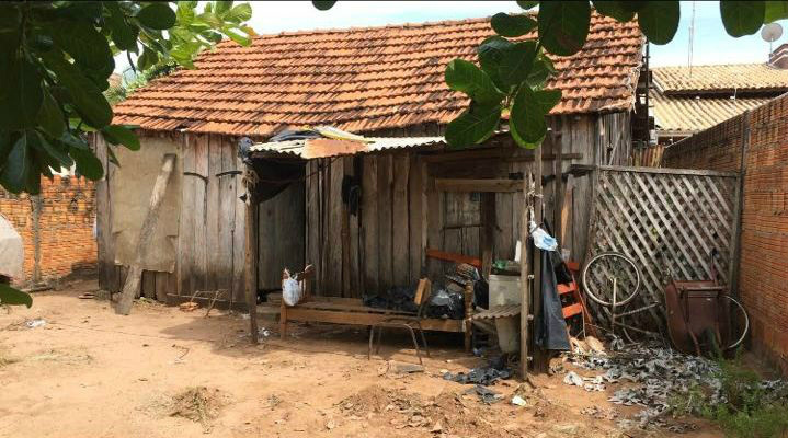 Casa onde Dona Galvina e seus filhos viviam