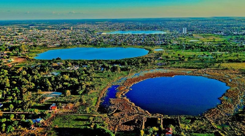 Imagem aérea das três lagoas do município /Reprodução Jornal Dia a Dia