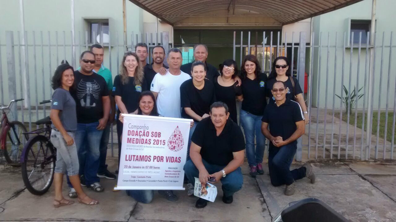 35 agentes educadores da Unidade de Internação de Menor (Unei) de Três Lagoas iniciaram hoje (23) a campanha Lutamos por Vida. Foto: Rádio Caçula
