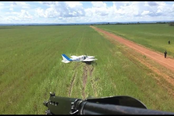 Operação da PF e FAB apreenderam a carga em Tangará da Serra - Divulgação/FAB/PF