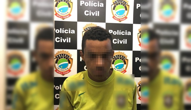 Rapaz de 23 anos recapturado pela Polícia Civil de Brasilândia. Foto: Polícia Civil.