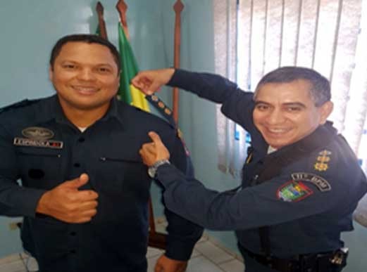 Tenentes-coronéis Admilson e Espíndola: formaram juntos e atuam no CPA-3 (Foto: PMMS)