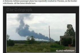 Foto: Reprodução/Rede RecordAvião teria caído na fronteira entre a Rússia e a Ucrânia