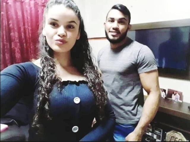 Jéssica Leite Ribeiro e o esposo Joel Rodrigo Ávalo dos Santos. (Foto: Direto das Ruas)