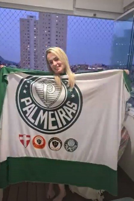 Érica Fernandes torcia para o Palmeiras Foto: Instagram / Reprodução