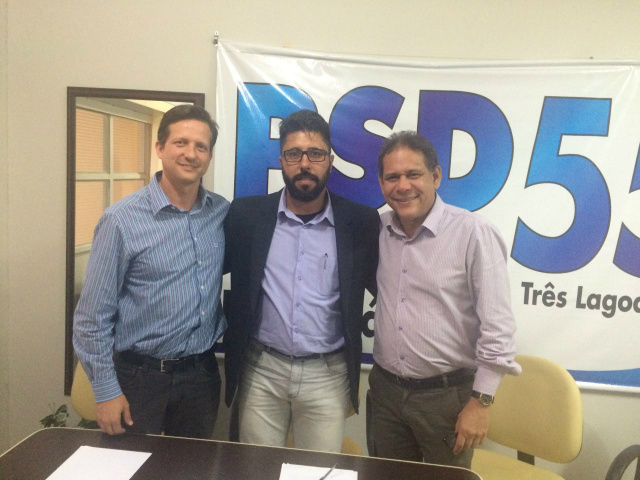 Da esquerda para a direita, Fabrício Venturoli (PROS), Sancler Ferreira (PV) e Jorge Martinho (PSD)/ Foto: Divulgação.