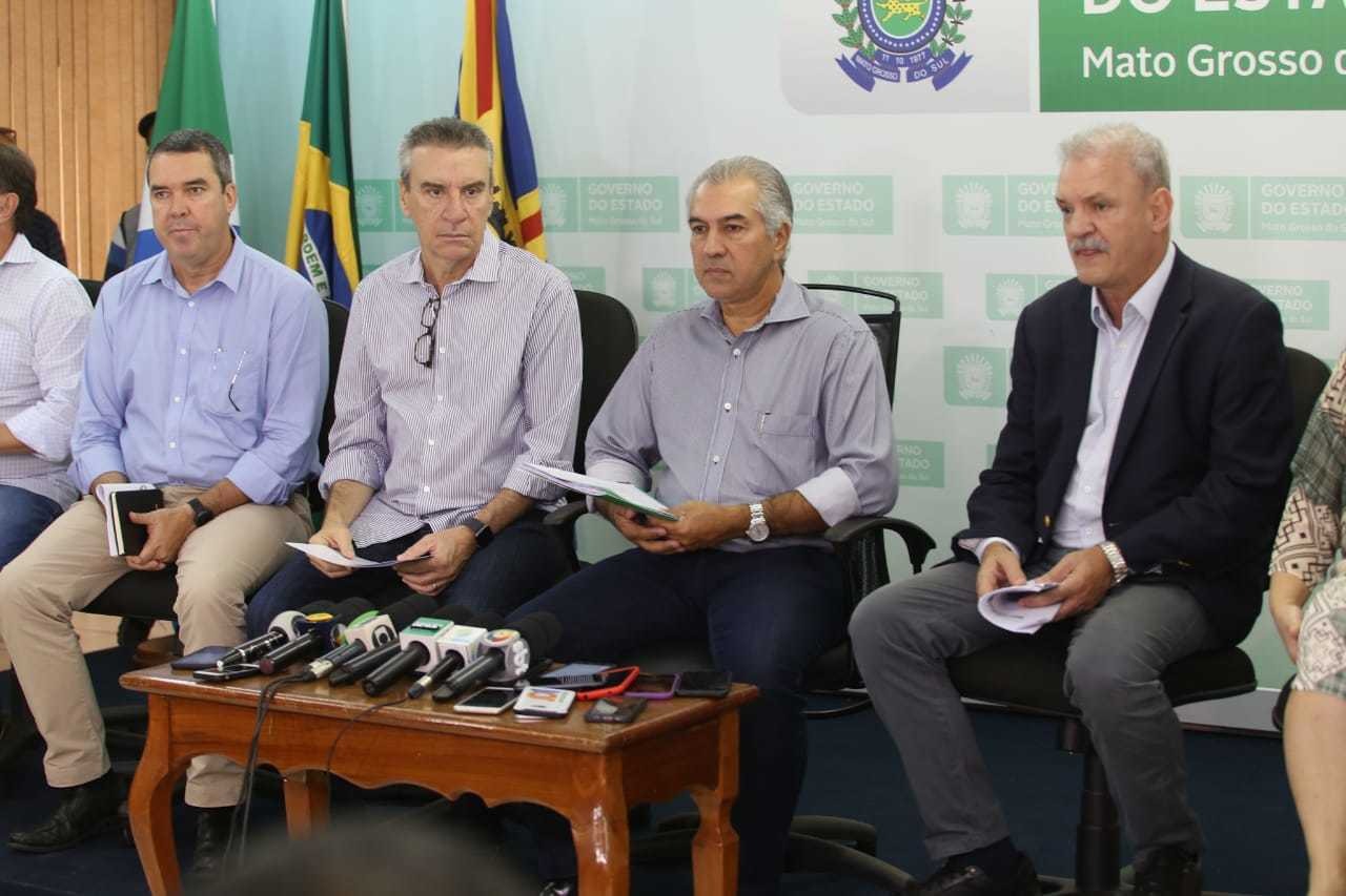  Coletiva do governo realizada esta manhã, provavelmente, a última por tempo indeterminado, segundo assessoria (Foto: Marcos Maluf)