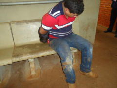 Homem preso com droga.Foto: Divulgação