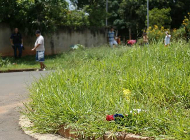 O suposto feto humano foi encontrado em um terreno baldio (Foto: Cleber Gellio)