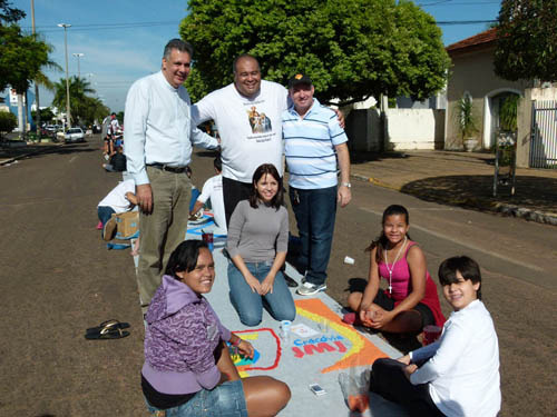 O tradicional tapete feito em pó será na rua Zuleide Peres Tabox. Foto: Ascom