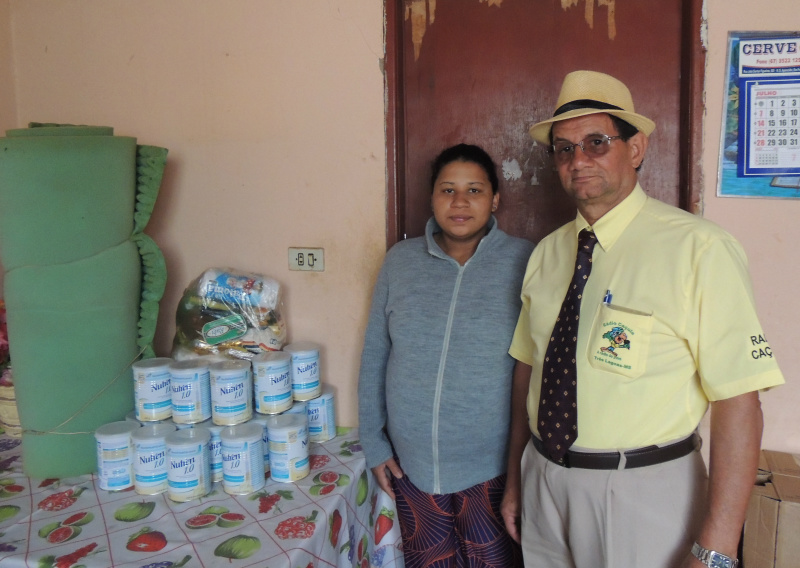 A gestante também é filha da idosa, e ficou muita grata com a campanha.Foto: Rádio Caçula
