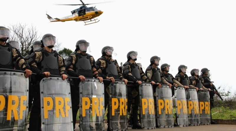 PRF agora conta com a Força de Choque Mobilizável para atender ocorrências de controle de distúrbios. Foto: Assessoria PRF.