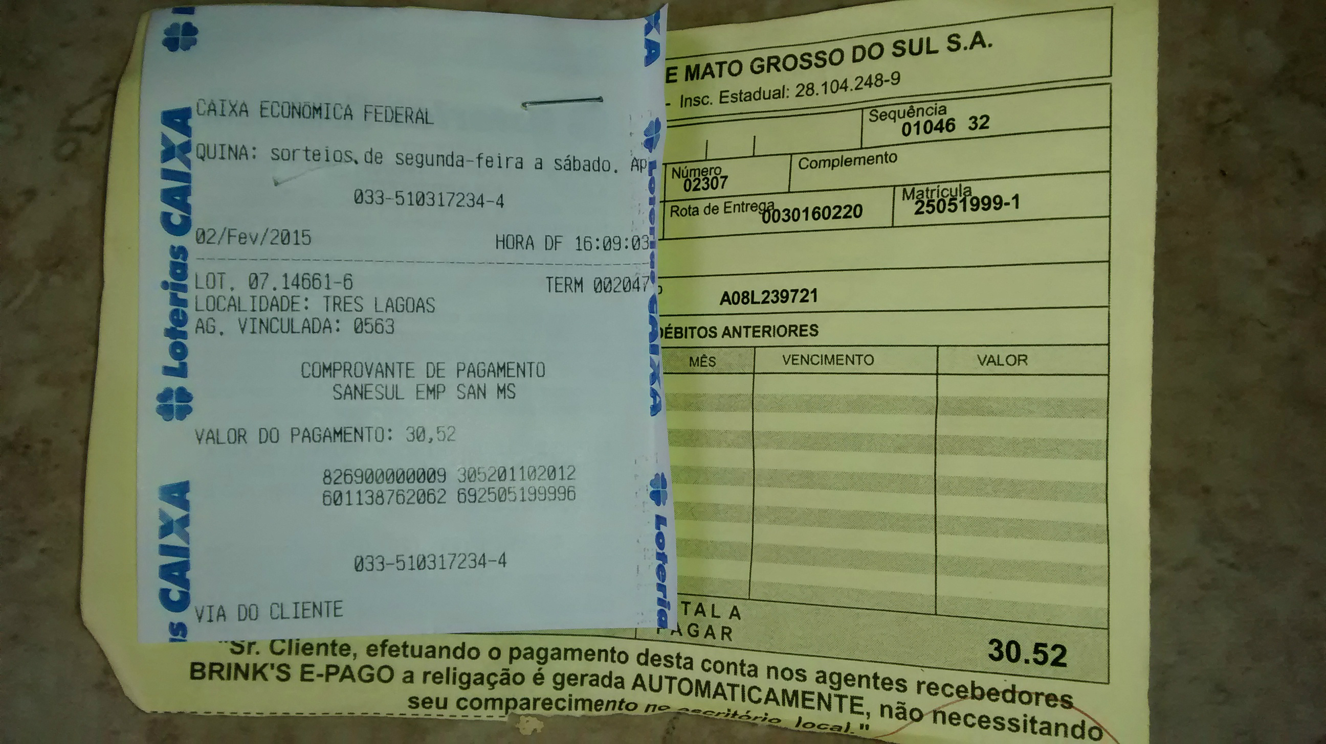 Comprovante de pagamento (Foto Rádio Caçula)