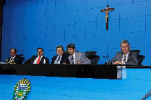 Na primeira Sessão da Assembleia Legislativa, realizadaontem (3), o deputado Angelo Guerreiro, que secretariou a mesa diretora, apresentou proposição que será enviada ao Governo do Estado. Foto; Assessoria