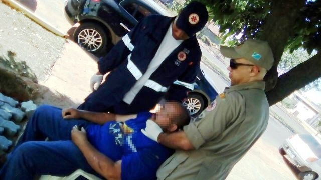 Ele sofreu diversas escoriações pelo corpo. Foto: Rádio Caçula. 