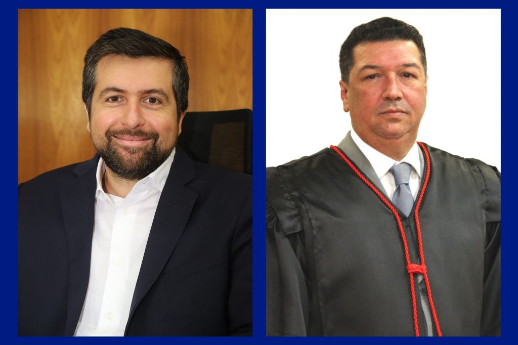 O Secretário-Geral Stheven Razuk e o Desembargador do TJ Marcelo Raslan que palestram hoje na AEMS. Foto: Divulgação OAB-MS