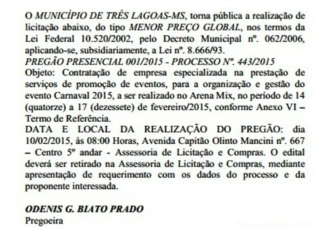 Pregão 001/2015  - clique para aumentar
