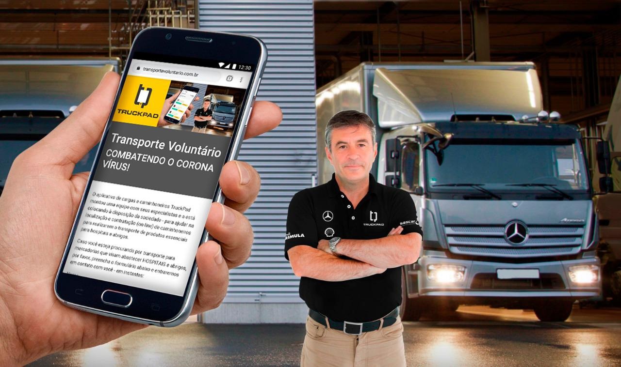 TruckPad oferece transporte gratuito para quem doar materiais para prevenção e tratamento do Coronavírus. Foto: Reprodução