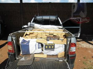 Dof apreende drogas na fronteira.Foto: Divulgação