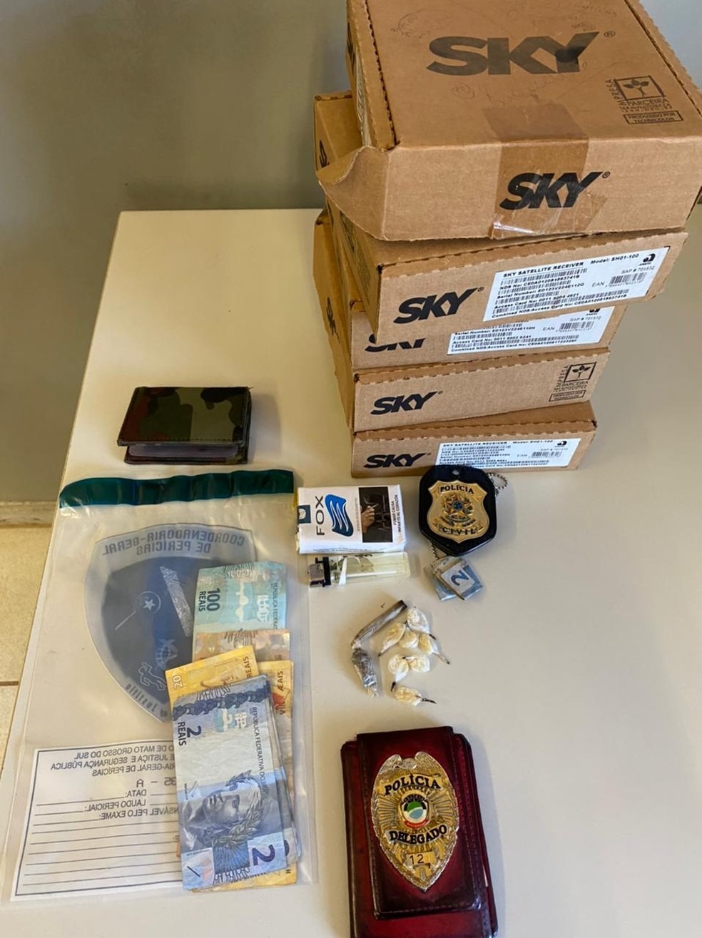 Suspeito foi preso em flagrante em MS — Foto: Polícia Civil/Divulgação