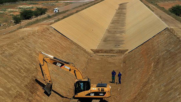 Obras de transposição do Rio São Francisco já foram afetadas (Cristiano Mariz/VEJA)
