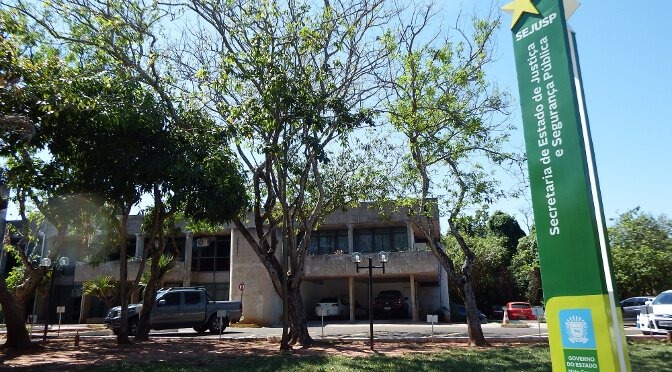 Sejusp localizada no Parque dos Poderes. (Foto: Divulgação/ Sejusp)