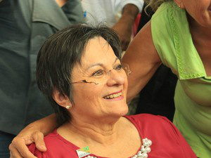 Maria da Penha, que deu nome à lei contraviolência doméstica à mulher(Foto: Reprodução/TV Morena)