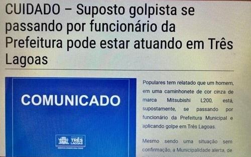 A radialista teria lido a matéria postada no site da prefeitura que falava sobre um suposto golpista - Foto: Reprodução