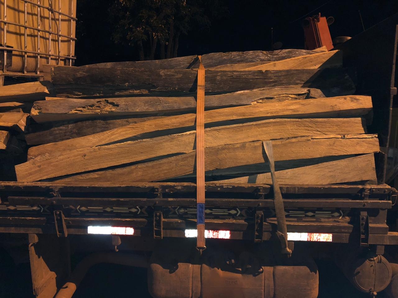 Carga apreendida. Foto: Divulgação PMMS