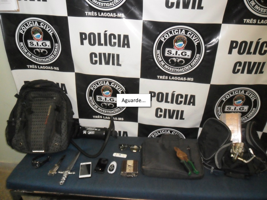 Objetos oriundos de furto foram recuperados por investigadores. Foto Divulgação Sig