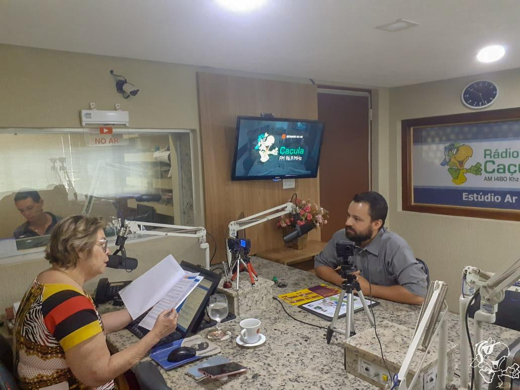 Vanderlei Amario Junior, em entrevista exclusiva para o Programa  Toninha Campos. Foto: Rádio Caçula.