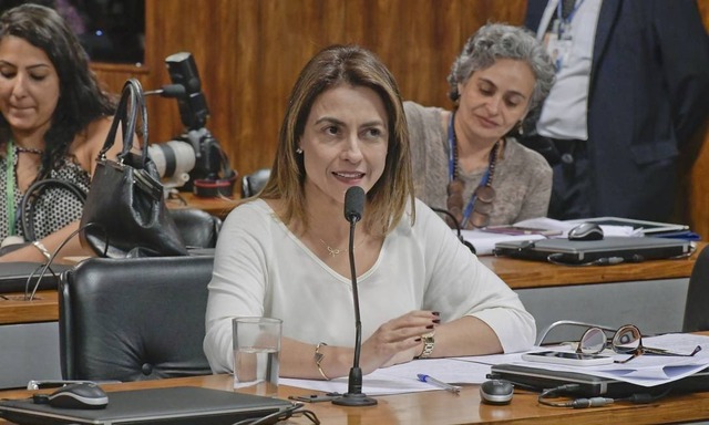 A senadora Soraya Thronicke, na Comissão de Direitos Humanos Foto: Waldemir Barreto/Agência Senado