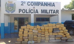 Droga apreendida em Iguatemi. (Foto: Divulgação)
