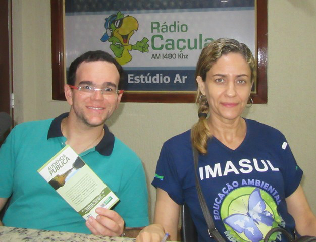 Adriano Souza Coelho e Auristela Silva Santos, Representantes do IMASUL na Audiência Pública