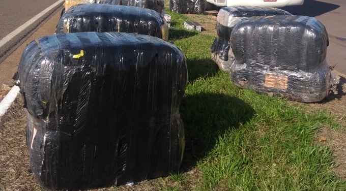 Mercadoria apreendida em Bataguassu (MS). Foto: Divulgação DOF/Sejusp