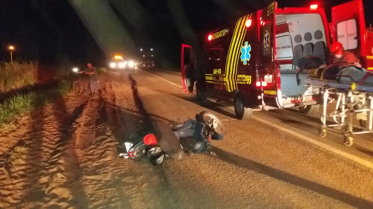 Registro do acidente ocorrido ontem (21) na BR 158. Foto: Divulgação