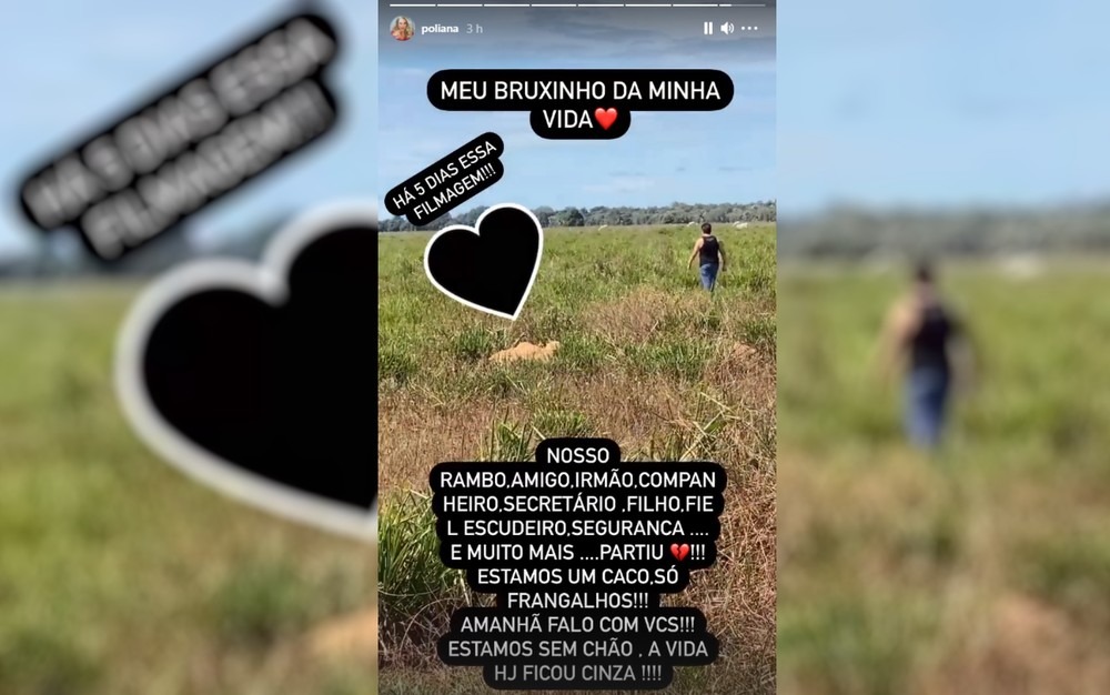 Poliana Rocha publica homenagem a Passim, assessor e amigo dela e de Leonardo, cantor — Foto: Reprodução/Instagram