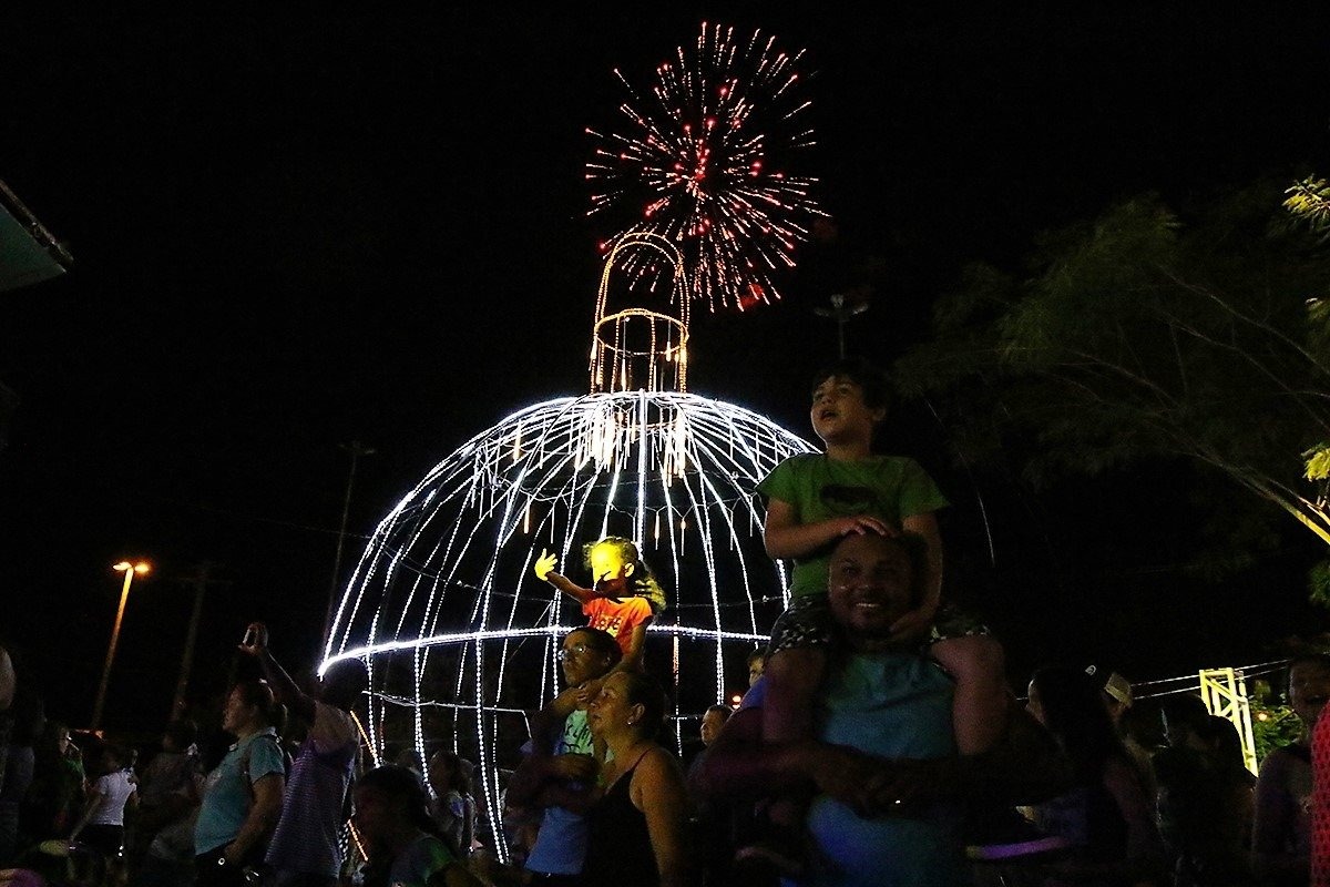 Decoração de Natal na Praça Senador Ramez do ano de 2018. Tabet. Foto:Divulgação.