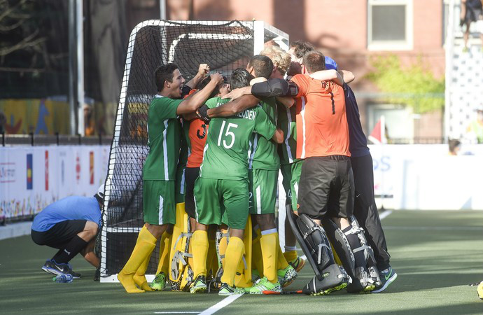 Ida à semifinal deu a vaga olímpica ao Brasil no hóquei sobre a grama (Foto: William Lucas/ino