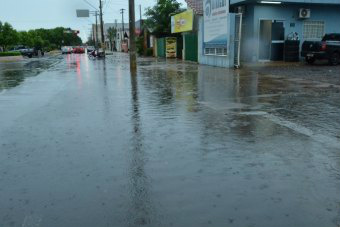 Choveu cerca de 101 mm em menos de 1 hora